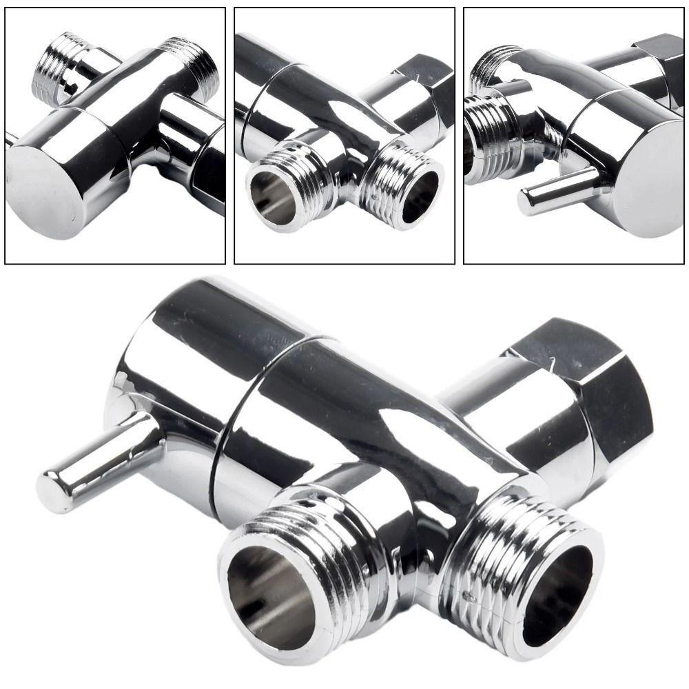 Three Function 3 Way Shower Head Diverter Valve T-Adapter Shower Tap Connector  Sink Accessories
