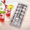Edelstahl 18 Fächer Eiswürfelform Abnehmbare Metall-Eiswürfelform DIY Fruchteis für Whiskey Cocktail Party Bar