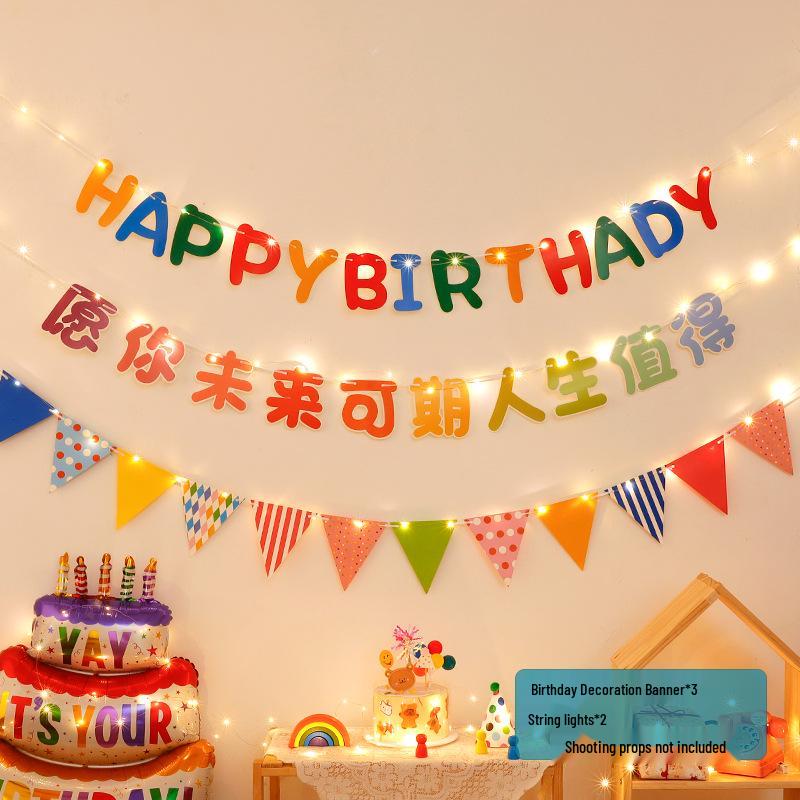 First Birthday Pom-Pom Bunting & Photo Banner for Boys and Girls