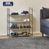 Shoe Rack 4 Shelves Grey 58.5x28.5x70cm