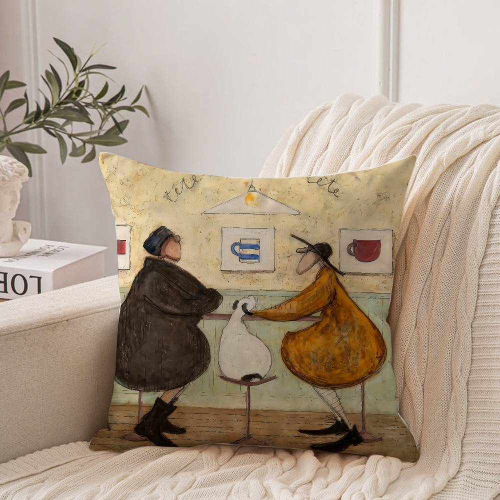 Cartoon S-Sam T-Toft Pillow Case Home Decor Throw For Sofa Bed Car Room Decor Gift Idea