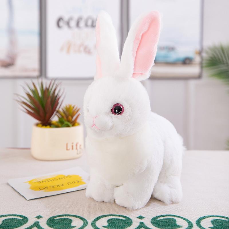 Creative Simulation Rabbit Plush Toy White Rabbit Doll Cartoon Rag Doll Children's Doll Dolls Dolls Holiday Gifts
