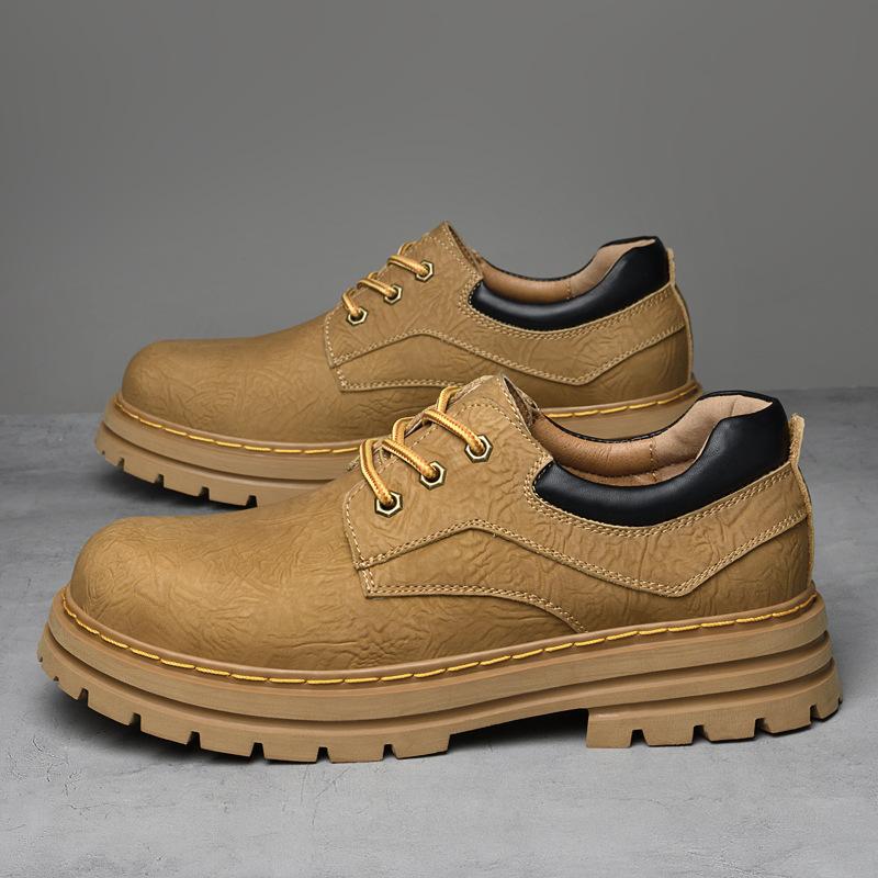 

Низкие ботинки Мартина мужские новые осенне-зимние модели, уличная повседневная обувь мужская на шнуровке мужская рабочая обувь из коровьей кожи 38