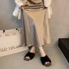 Women's Plush Cross Strap Slippers - Fashionable Flat Bottom for Fall/Winter 2025