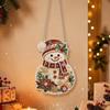DIY Acrylic Xmas Pendant 2D Flat Diamond Painting Hanging Ornament  Home Decoration