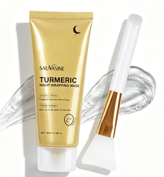 SAUVASINE Turmeric Night Mask Hydrating Repair Brightening Sleeping Mask Leave-On Skincare