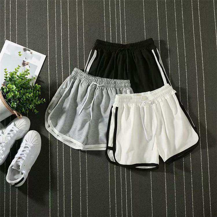 Women Striped Casual Shorts Korean Harajuku Loose Sports Summer Fashion Simple Yoga Thin Mini Shorts