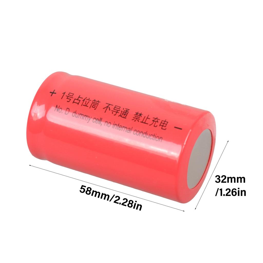 LR20 D Size Battery Placeholder Conductor Fake Dummy Battery Conductor Shell Case for External Power Adapter