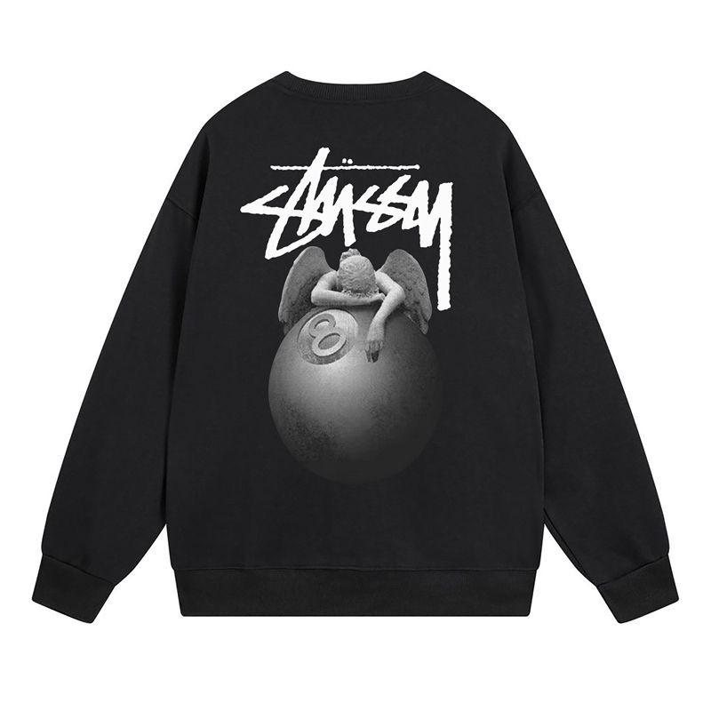 Sudadera Unisex con Estampado Stusy de Algodón Puro con Cuello Redondo - Estilo Moderno, Holgado y Casual