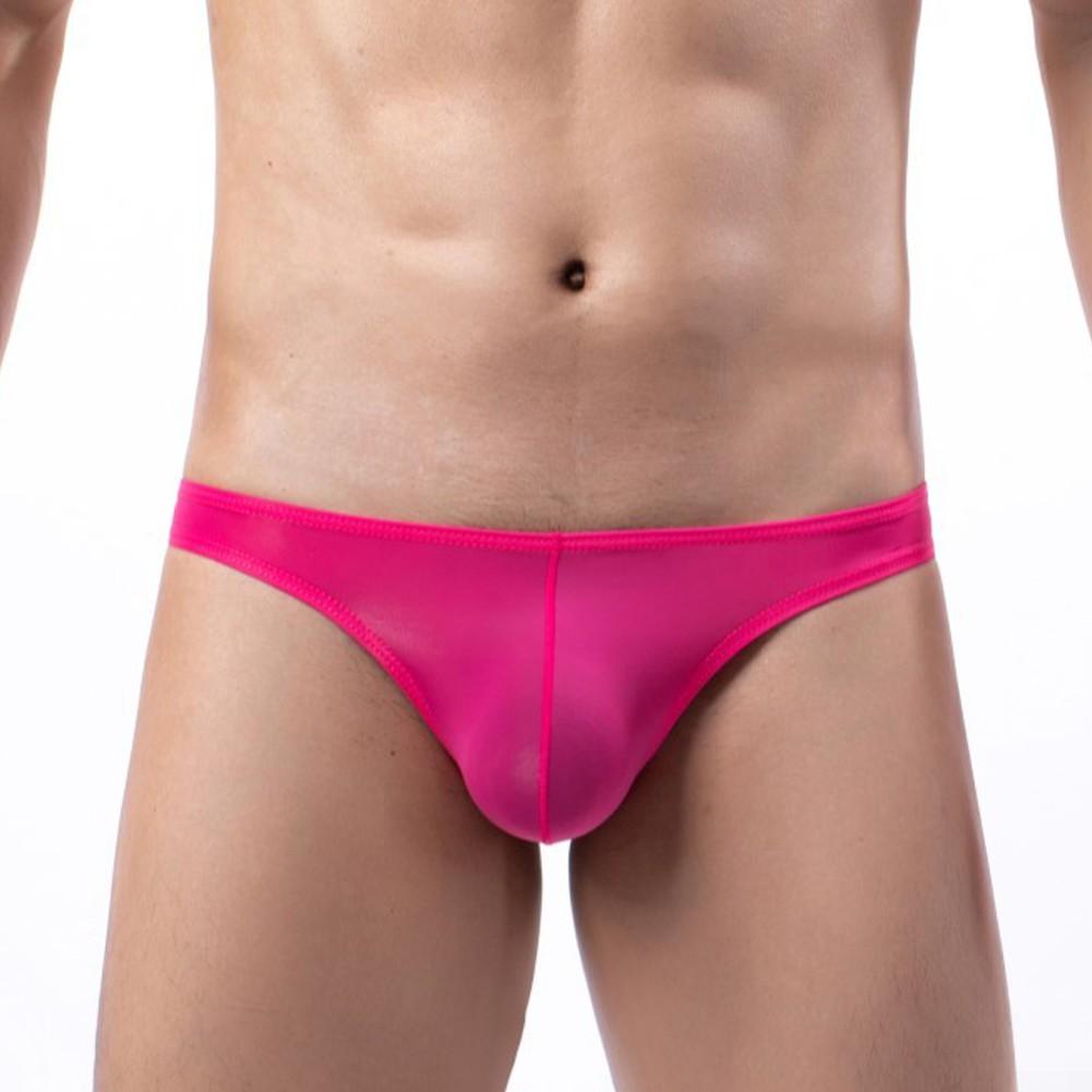 Thin Men Underwear Underpants White/Black/Rose Red/Sapphire