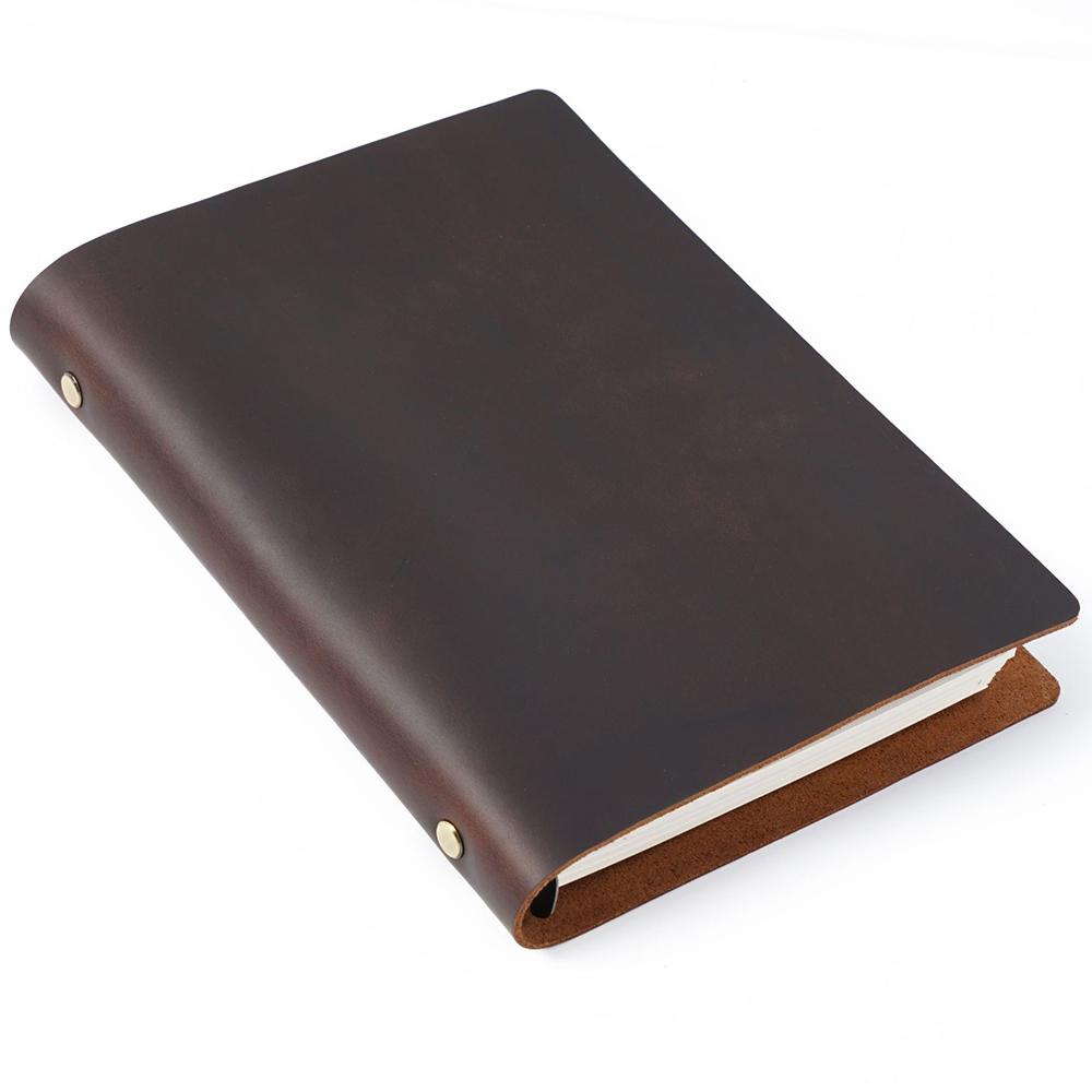 Stylish Crazy Horse Leather Travel Journals Eco Friendly Paper A5 Notebook Notepad Business Gift Promotional Diary Custom
