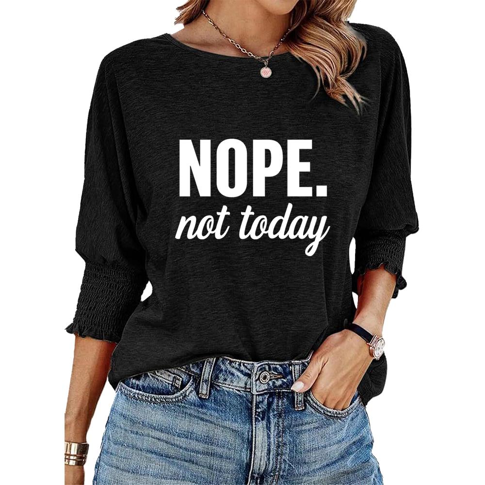 Plus Size Women's Fashion Loose Tee Shirt Spring&summer Round Collar Letter Print T-Shirt