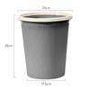 Large Capacity Plastic Trash Can Home Kitchen Living Room Bedroom Bathroom Office Use Round Shape
