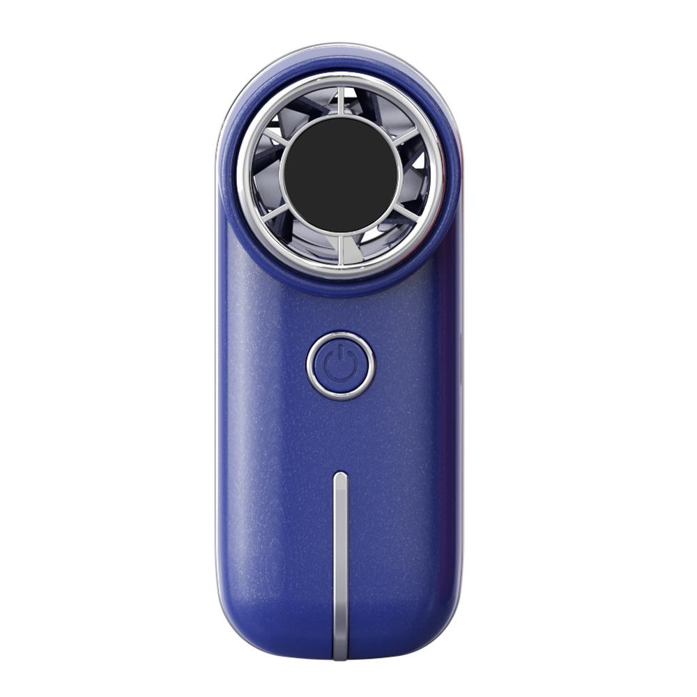 Rechargeable Handheld Mini Fan with Digital Display - High-Speed, Strong Wind Turbine for Office Use
