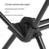 ZISIZ Ultralight Portable Outdoor Aluminum Folding Moon Chair