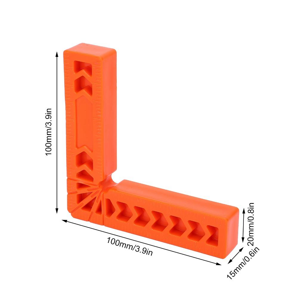 10pcs Plastic Right Angle Auxiliary Positioner 90 Degree Right Angle 90 Degree Angle Ruler Holder Orange Square Angle