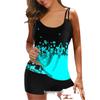 European and American Fashion Sexy Printed Split Waist Bikini Swimsuit for Women