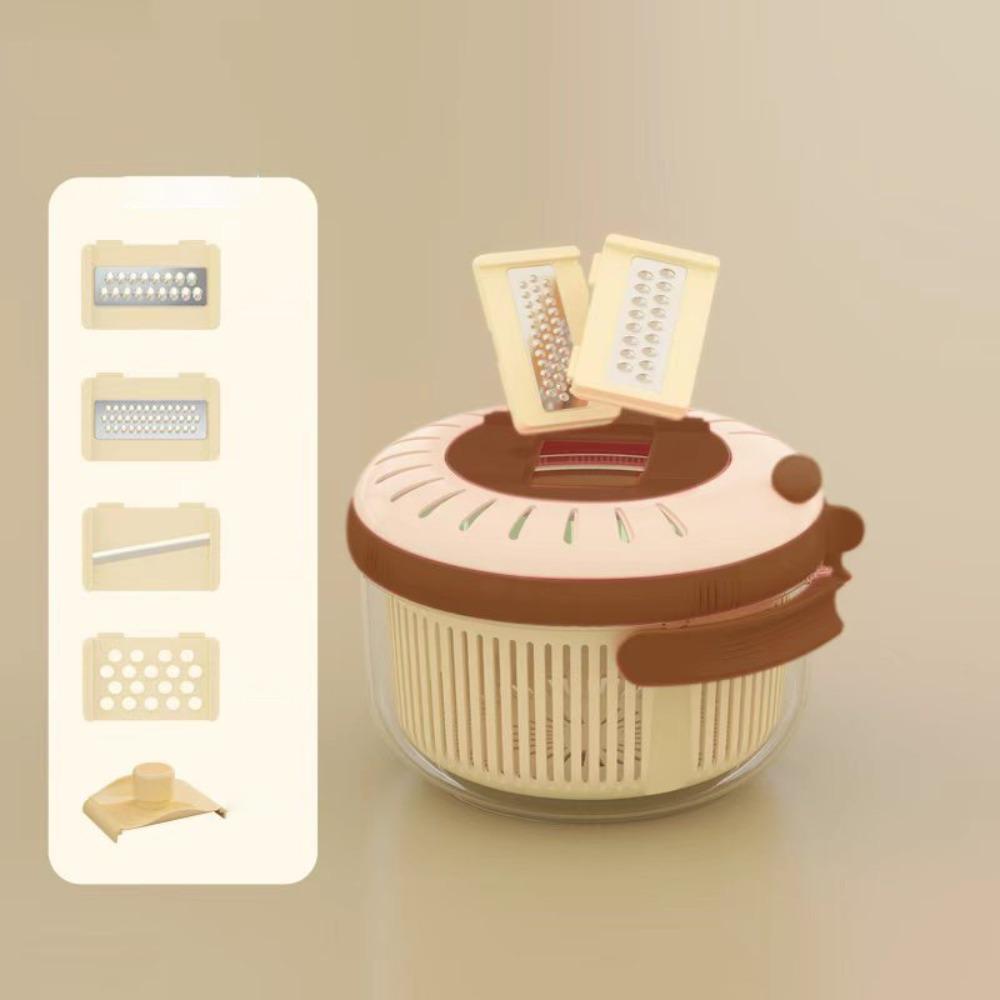 Foldable Handle Vegetable Dryer Basket Large Capacity Fruits Drain Basket  Cooking коричневый