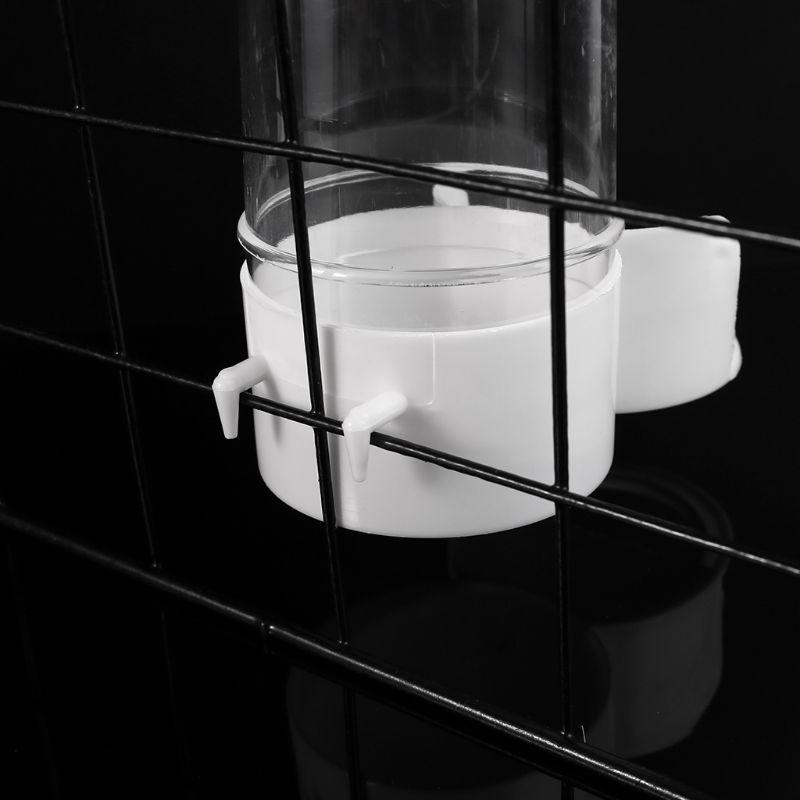 24TE Bird Feeder for Cage Plastic Water Dispenser for Parakeet Cockatiel Conure белый