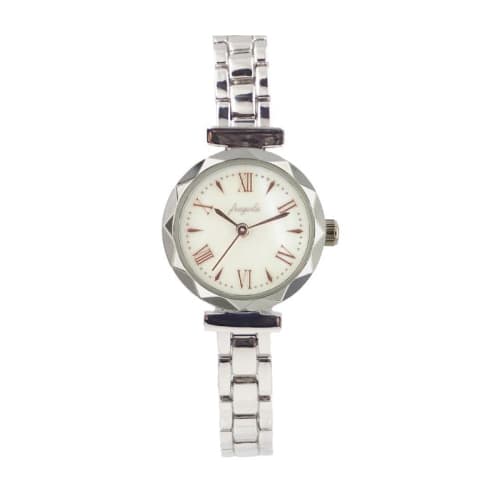 Fragola Cut Bezel Metal Watch N00824S-2 SV/WH Women's Silver