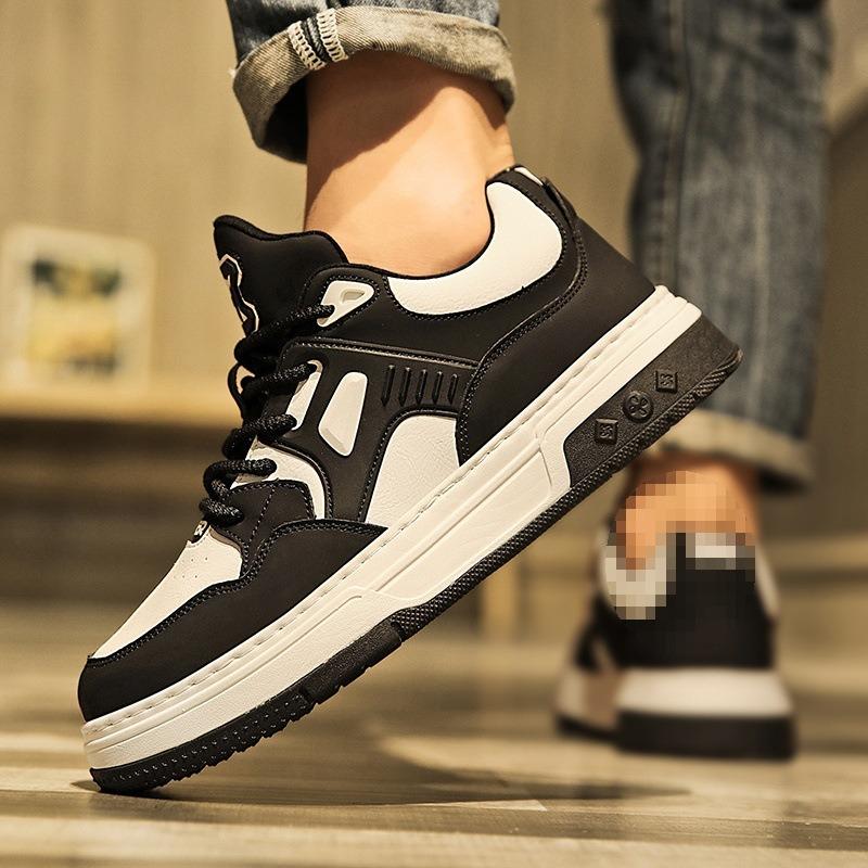Brot Herrenschuhe Herbst Nischendesign kleine weiße Board-Schuhe dicke Sohle erhöhend lässig vielseitig rutschfeste weiche Sohle Sport Trendschuhe