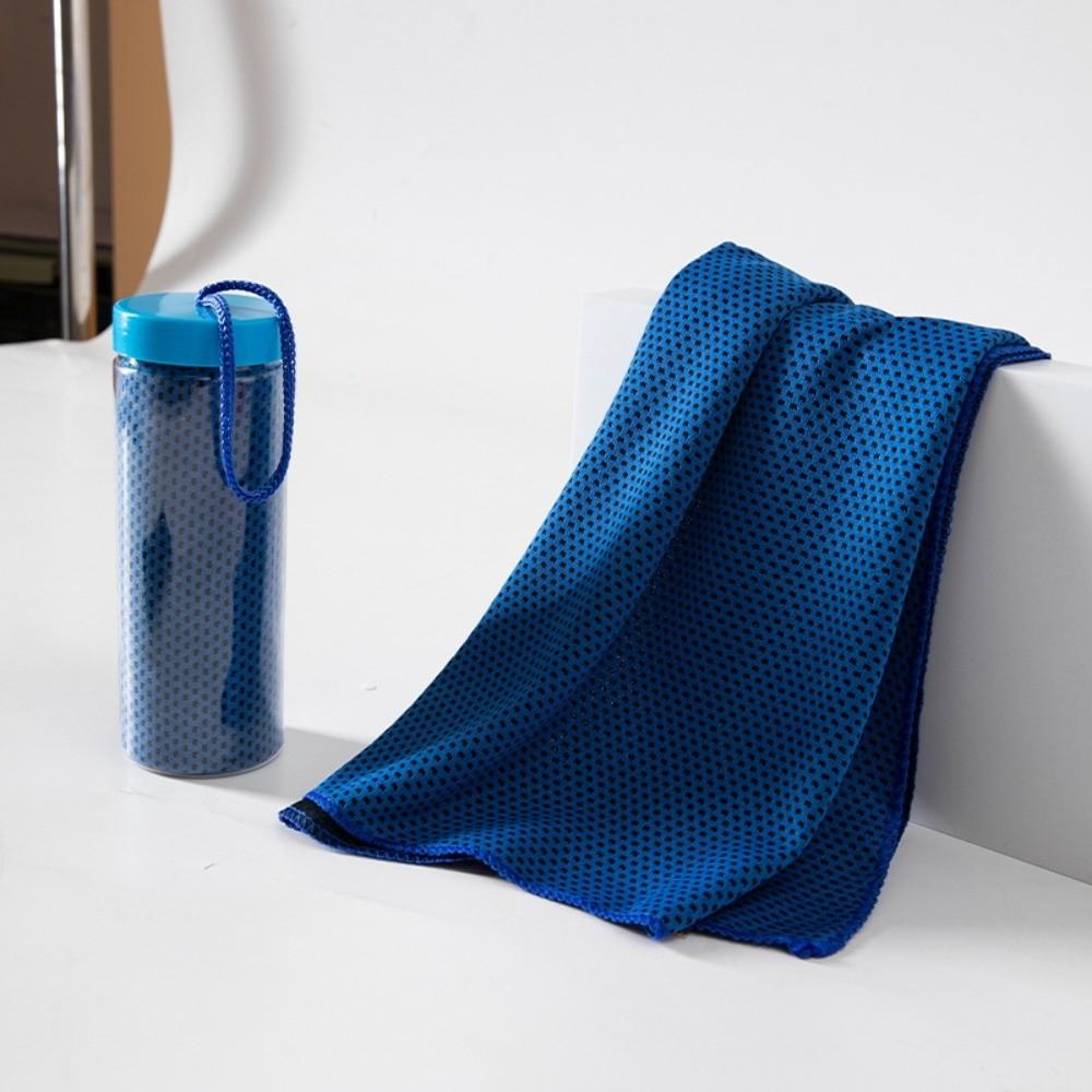 Durable Polyester Cooling Towel Breathable Mesh Quick Dry Sports Towel Cooling Fabric Hanging Strap Cold Feeling Towel Running