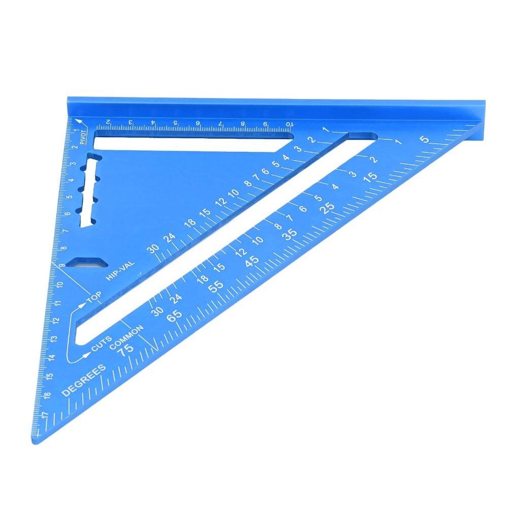 Clear Scale Rafter Square Tool Red Triangle Right Angle Ruler Woodworking Triangle Cabinetry