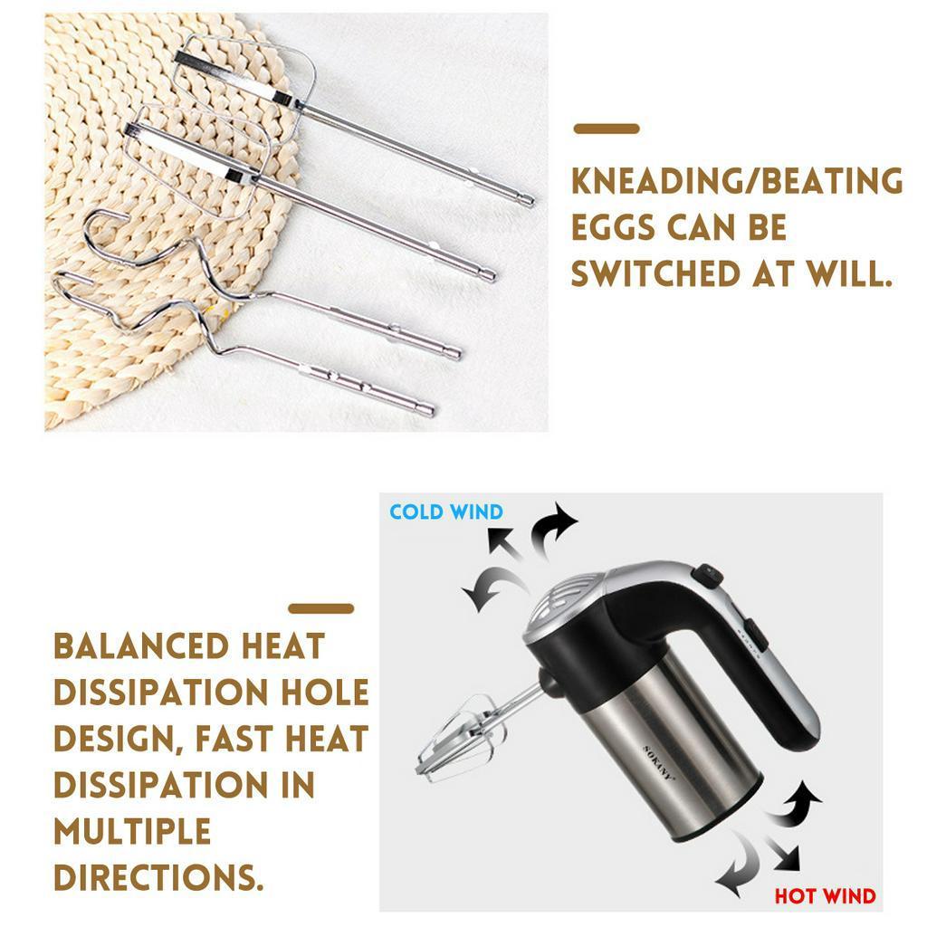 5 Speeds Electric Food Mixers Blender High Quality Dough Blender Egg Beater Spiral Whisk Mixer For Kitchen Cooking Tool