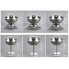 Retro High-Foot Dessert Cup 304 Stainless Steel Luxury Container for Ice Cream Cocktails Pudding Hotel & Restaurant Quality