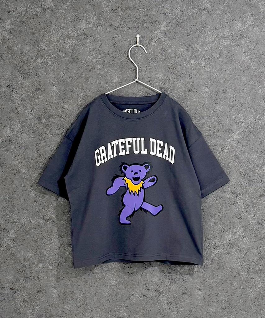 Improbes Kids' GRATEFUL DEAD Oversized Short Sleeve T-Shirt, 120cm, 7-2 Charcoal