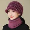 Mom Hat Lady Autumn and Winter Velvet Warm Rabbit Hair Cold Cotton Wool Hat
