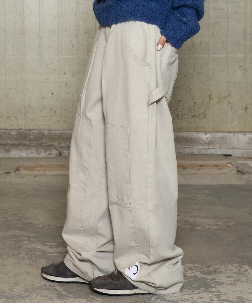 GLACK Gp156 Veiled Carpenter Pants (Cream)