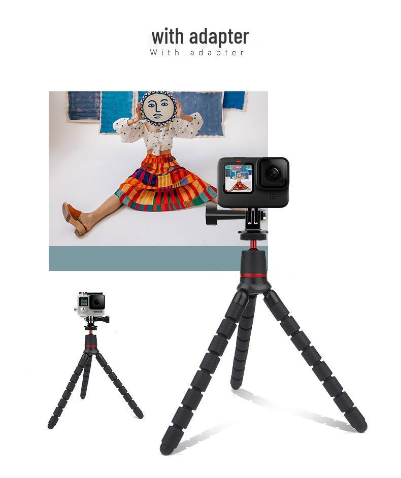Oktopus Handyhalter: Verstellbares tragbares Outdoor-Selfie-Stativ für Live-Streaming & zum Ansehen von Dramen