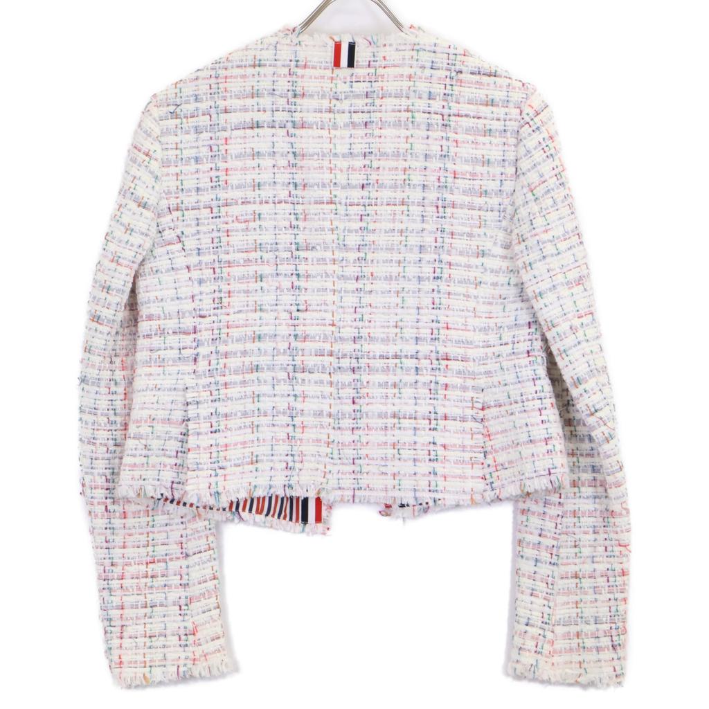 THOM BROWNE FBC391T Tweed Jacket 38 whiteUsed