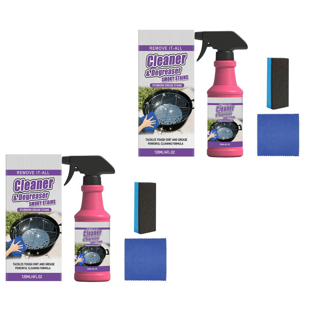 120ml Barbecue Rack Cleaner Powerful Cleaning Stubborn Grease Removes Carbon Deposits Safe Formula No Damage for Grill