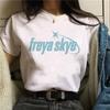 Womens Fashion Freya Skye Print Short Sleeve T Shirt 90s Graphic Vintage Tshirt Women Gothic Y2k Tshirt Streetwear Clothes