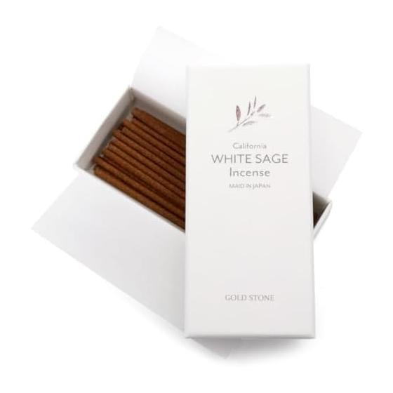 White Sage Purifying Incense Stick 30 Pieces 100% Natural Ingredients Made in Japan Incense Smashing Healing