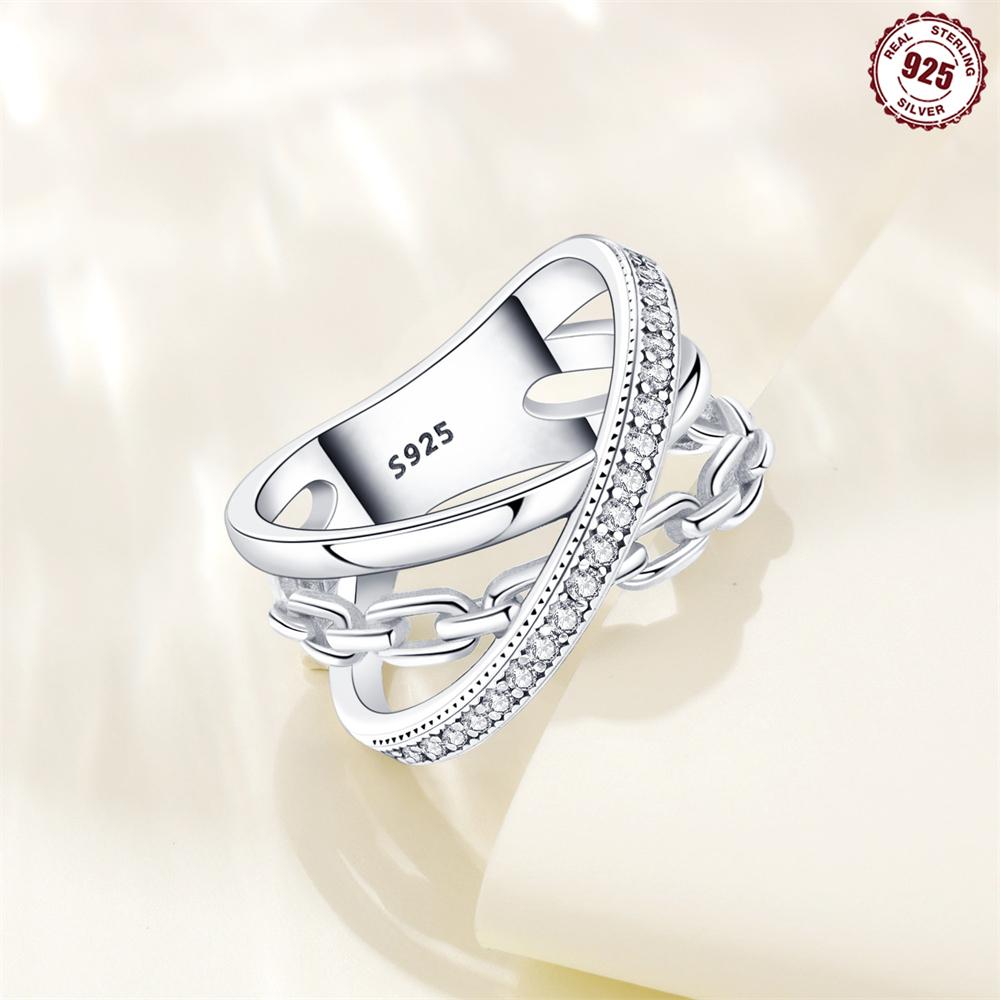 Copper Metal Authentic Original Surround Three-layer Ring Women's Anniversary Perfect Gift Engagement Rings Designed For Women Mens High Quality Fine