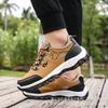 Spring and autumn large size outdoor hiking shoes men's travel shoes running shoes front lace-up color matching hiking shoes men's breathable