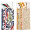 Kawasumi Washi Yuzen Washi Bookmarks Brown with Japanese Pattern Stencil-Dyed (6 Sheets)