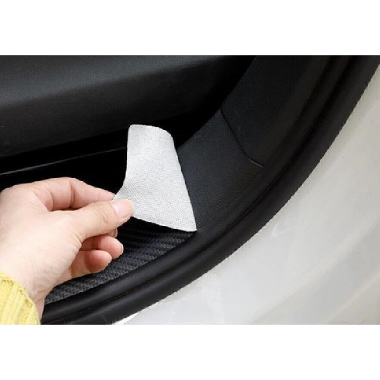 For Kia K5 Optima 2011-2015 Carbon Fiber Leather Rear Bumper Protector Guard 2PC