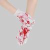 Ghostly Halloween Cosplay Bloodstain Print Gloves for Bone Chilling Style