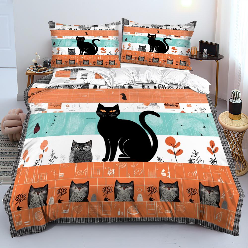 Duvet Cover Set Cartoon Children'S Quilt Cover 3D Digital Printing Three-Piece Set