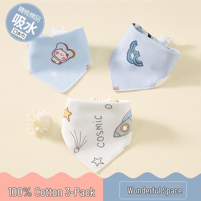 Super Soft Newborn Triangle Bib: Pure Cotton, Summer Style, Anti-Spit & Essential for Baby