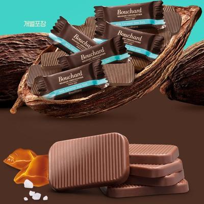 [Chocolat Bouchard] Choisissez 1 parmi 5 types (Lait/Noir/Caramel & Sel de Mer/Croustillant/Noir Faible en Sucre) 132g, snacks coréens