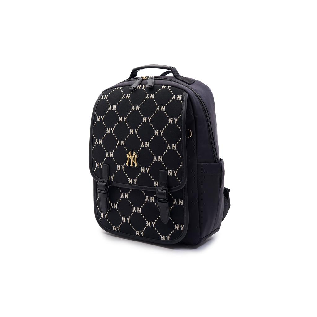 MLB New York Yankees Vintage Diamond Letter Jacquard Zipper Backpack Men backpack Black 7ABKMD24N-50BKS