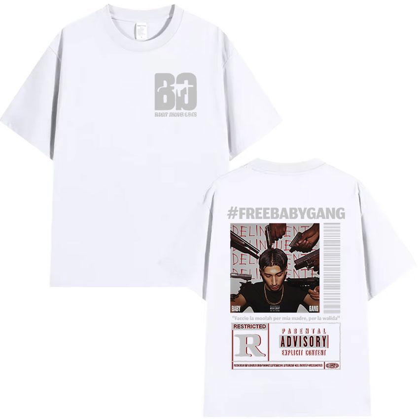 New Rapper Baby Gang Album Cover Tshirt Summer Mens Womens Fashion Trend Design Retro Comfortable Pure Cotton Tshirt