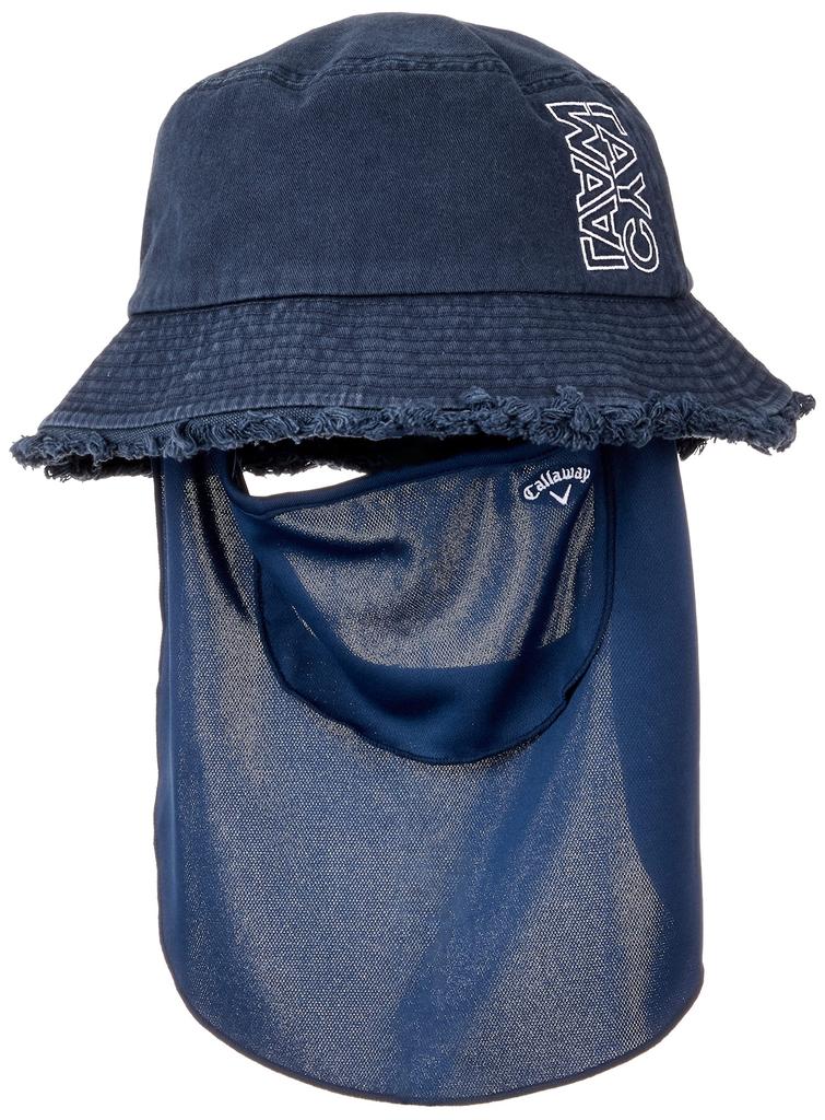 Callaway Mask Hat Fabric Mask with Fringed Golf Hat C22191205 Free Size Women's (Antibacterial Brim) / / 1120_Navy,