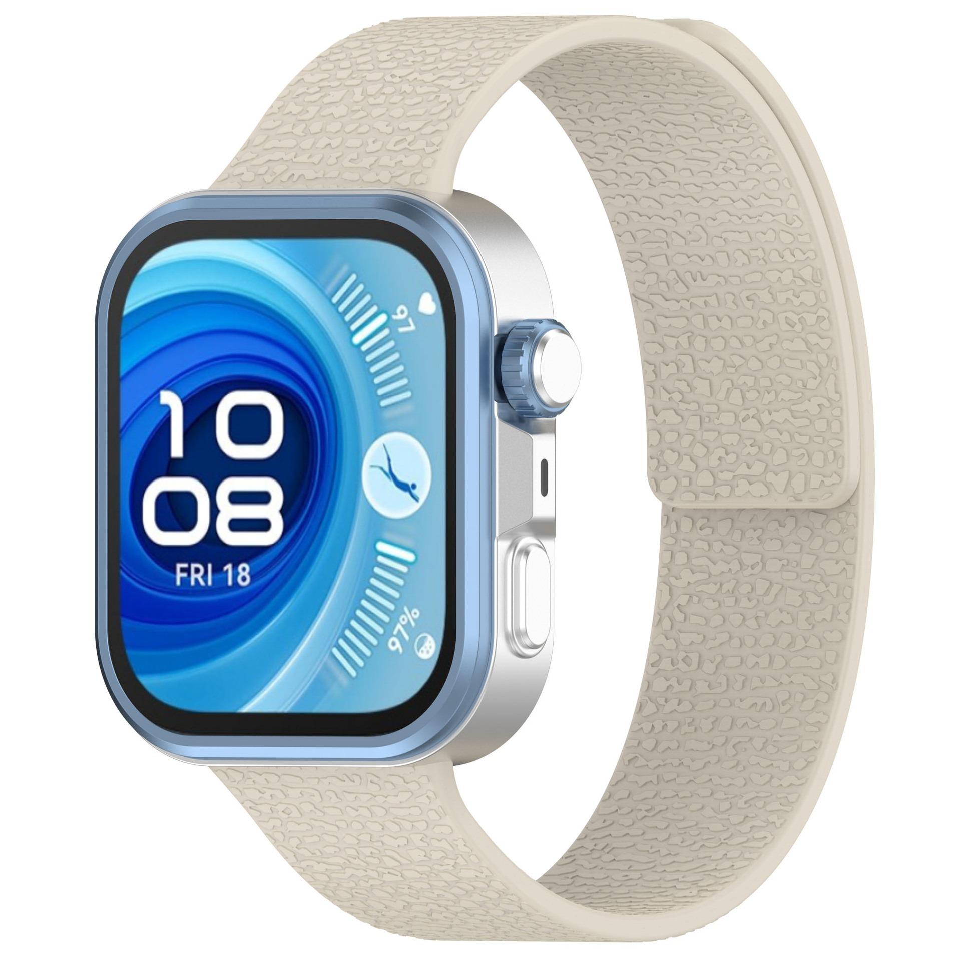 

Litchi Grain Silicone Strap for Huawei Watch Fit 4 Pro Fit 4 Magnetic Bracelet Comfortable Wristband for Huawei Watch Fit 3 Band Huawei Watch Fit 4