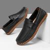 New Fashion Penny Loafter For Men Black Brown Patent Leather Casual Driving Shoes Male Slip On Soft-soled Walking Footwears